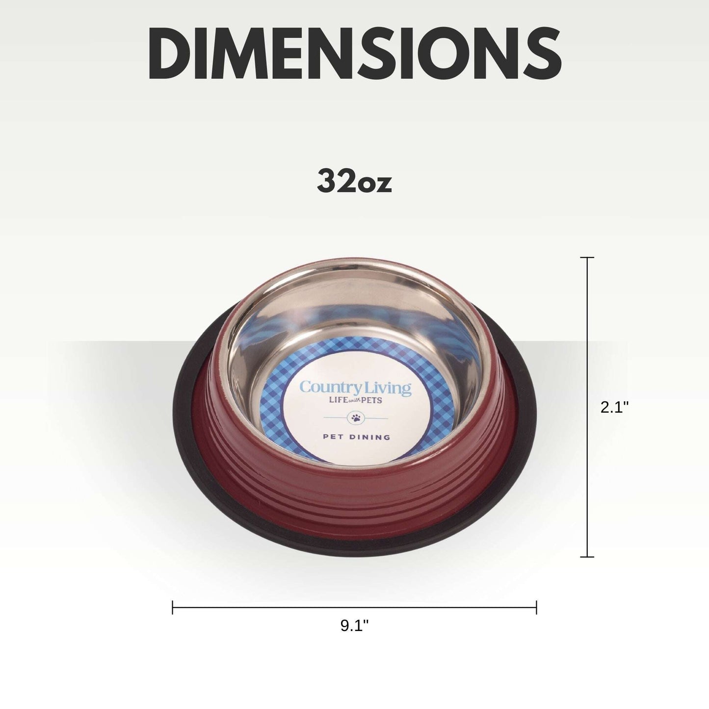 32oz Non Skid Dog and Cat Bowls from Purrfect Pet Kingdom with a durable design and anti-slip base