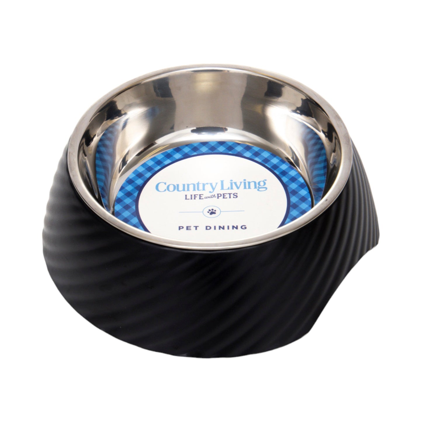 Purrfect Pet Kingdom Non-Slip Melamine Pet Bowl with Stainless Steel Insert for Dogs and Cats