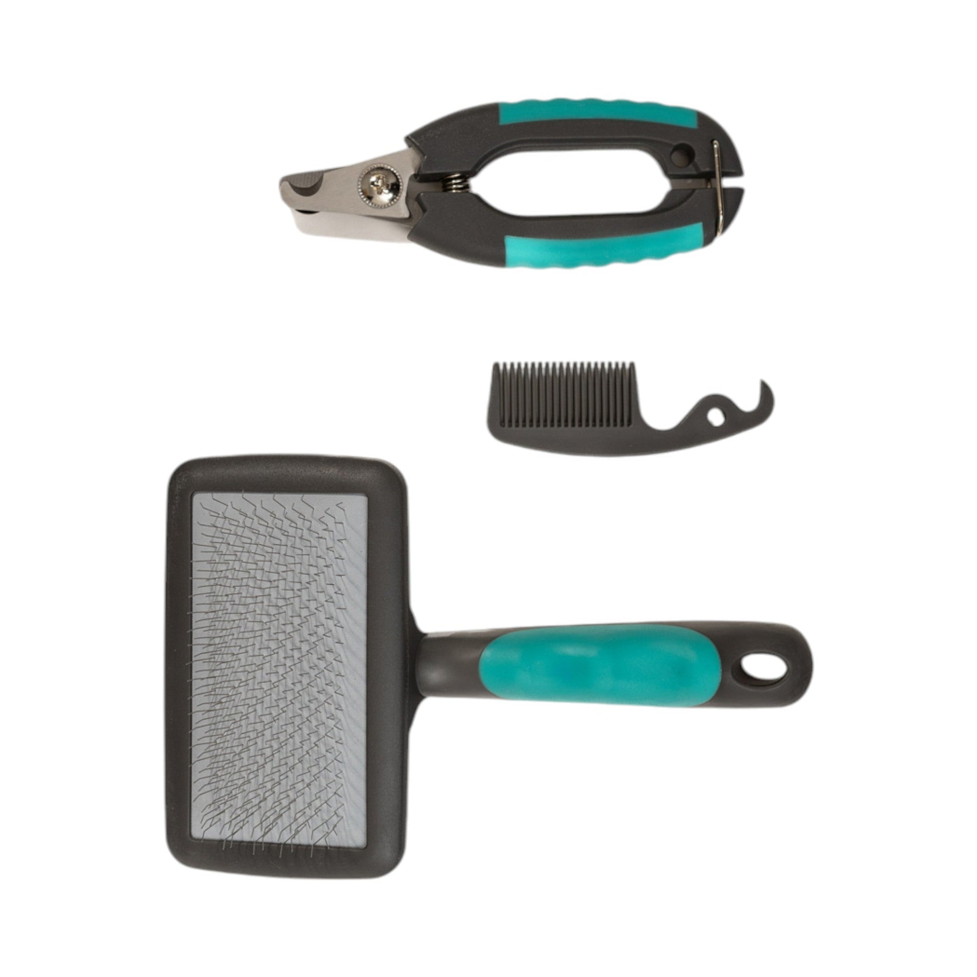 Purrfect Pet Kingdom grooming kit including clippers and brushes, perfect pet grooming tools for healthy dogs