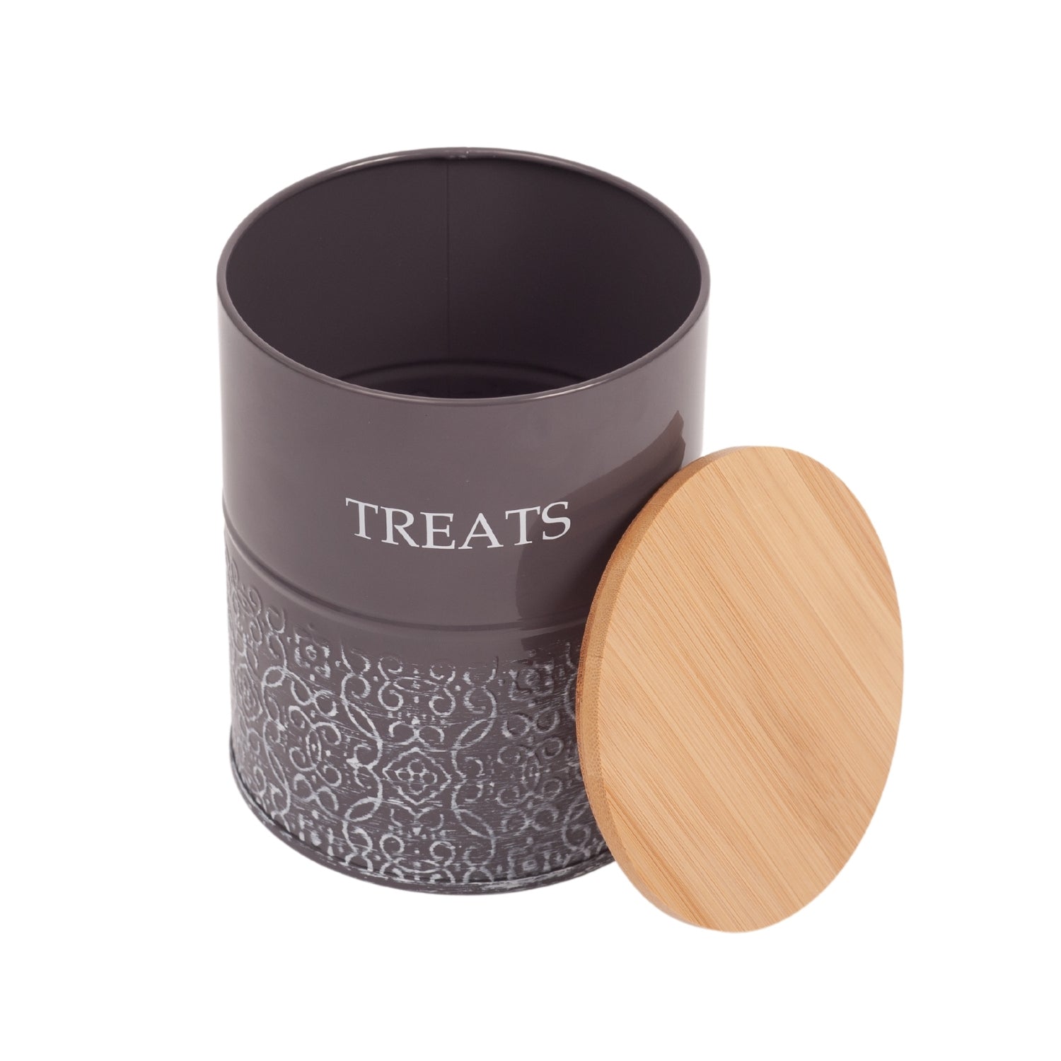 Dog Treats Country Living Treat Canisters Set of Carbon - close up product image for dog treats