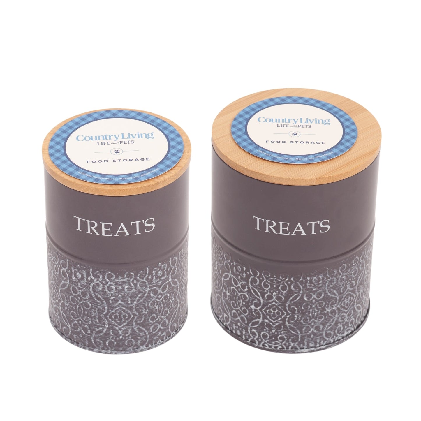 Dog Treats Country Living Treat Canisters Set of Carbon - main product image for dog treats