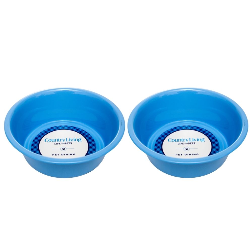 Country Living Set of 2 Coated Stainless Steel Heavy Dog