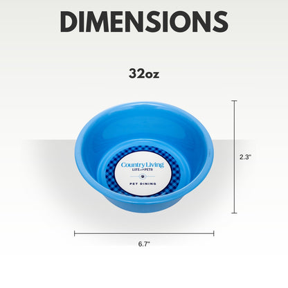 Country Living Set of 2 Coated Stainless Steel Heavy Dog