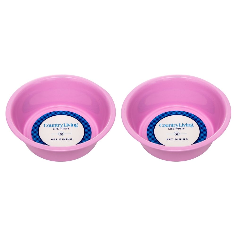 Country Living Set of 2 Coated Stainless Steel Heavy Dog