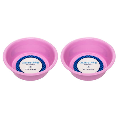 Country Living Set of 2 Coated Stainless Steel Heavy Dog