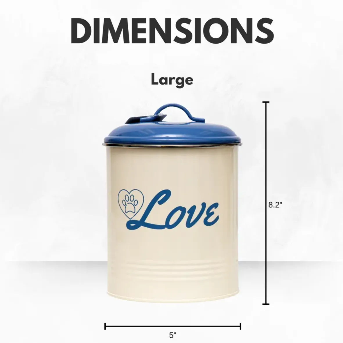 Country Living Set of 3 Pet Treat Canisters by American Pet Supplies with French blue lids, perfect for dog and cat treat ...