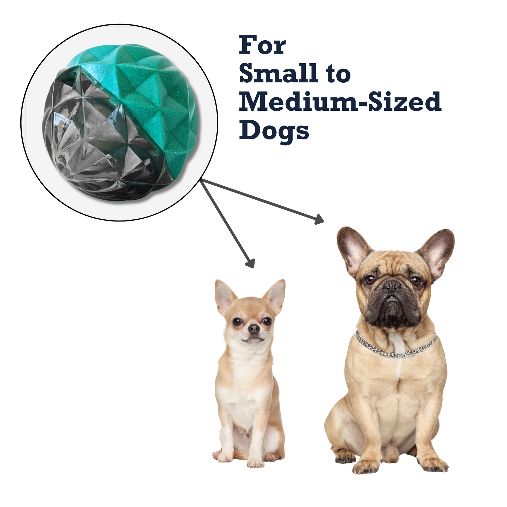 Purrfect Pet Kingdom small dog chew ball for puppies designed for small to medium-sized dogs