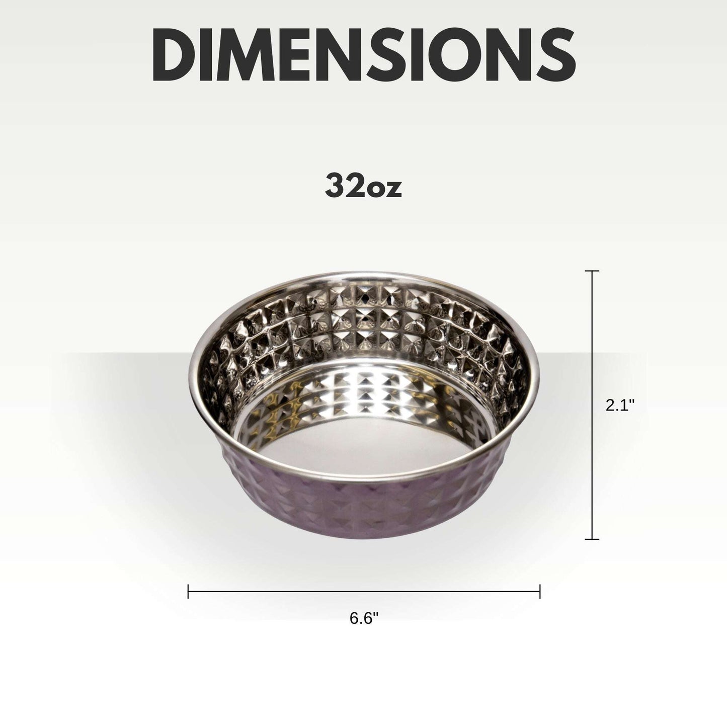 32oz Stainless Steel Dog Bowls from Purrfect Pet Kingdom with non-slip base for pets