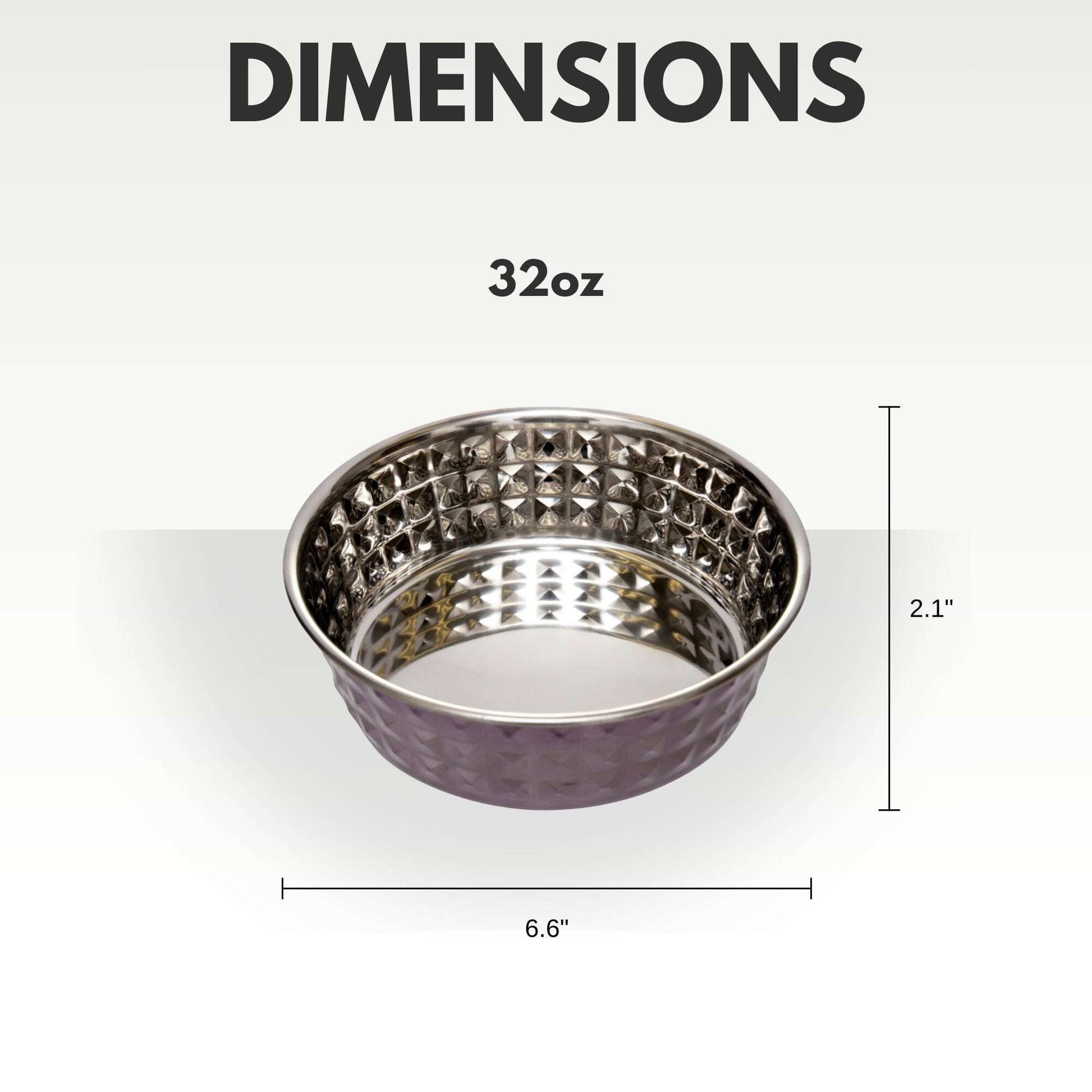 32oz Stainless Steel Dog Bowls from Purrfect Pet Kingdom with non-slip base for pets