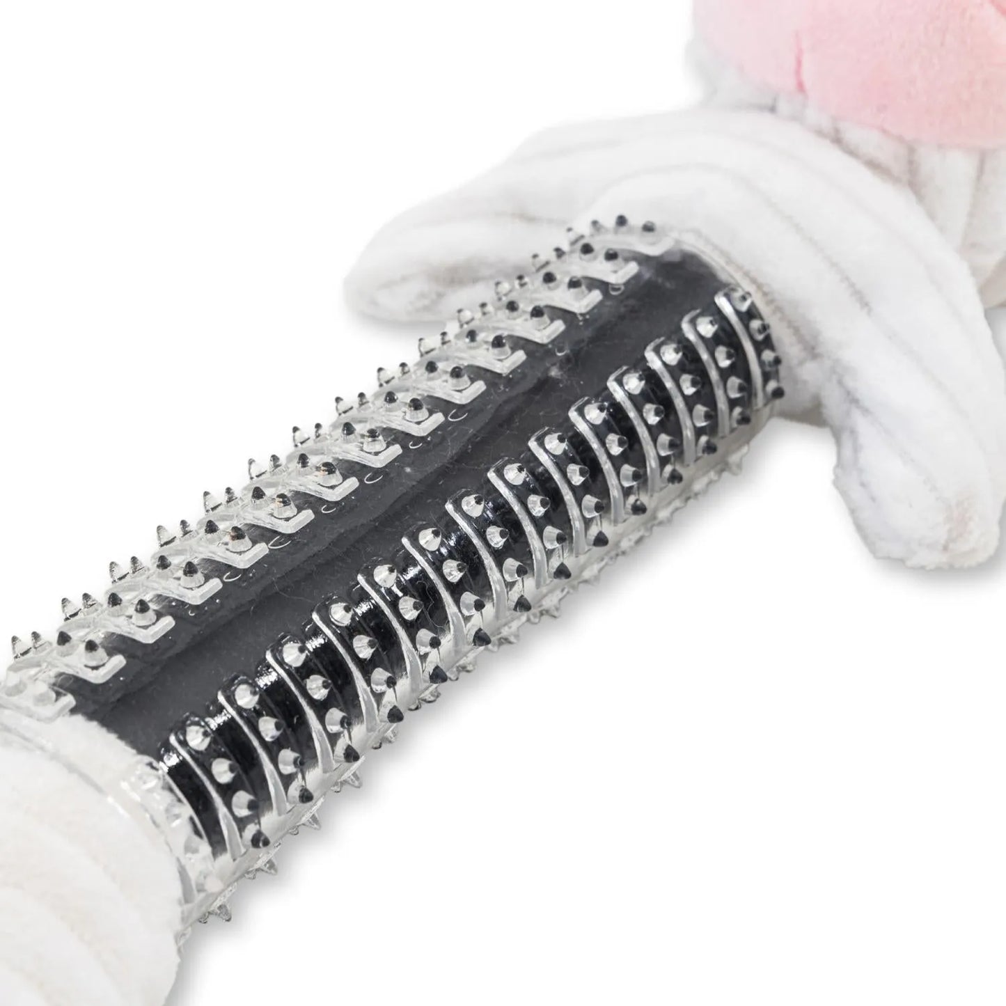 Country Living Black & White Cow Plush Dog Toy by American Pet Supplies, featuring a squeaker and crinkle paper, ideal for...