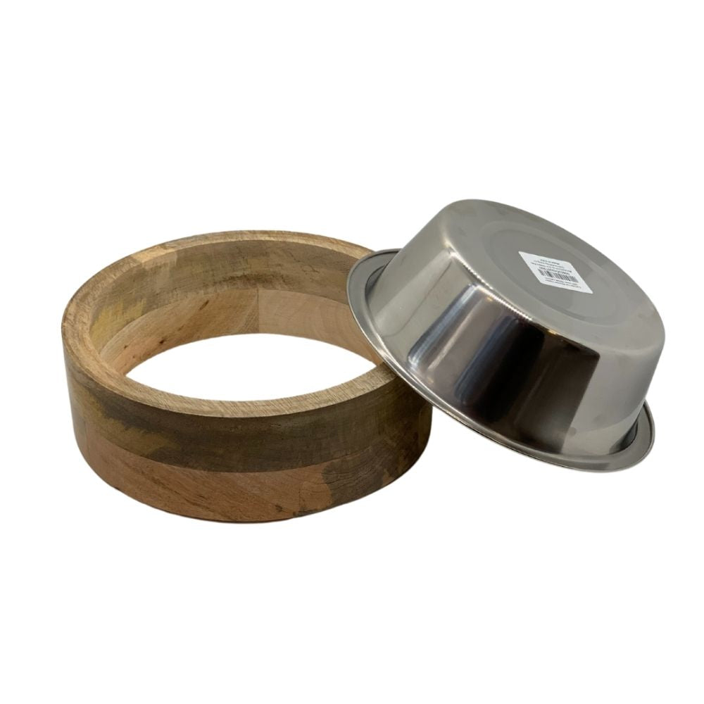 Dog Feeder Country Living Stainless Steel Bowl with Essentia - gallery product image for dog feeder