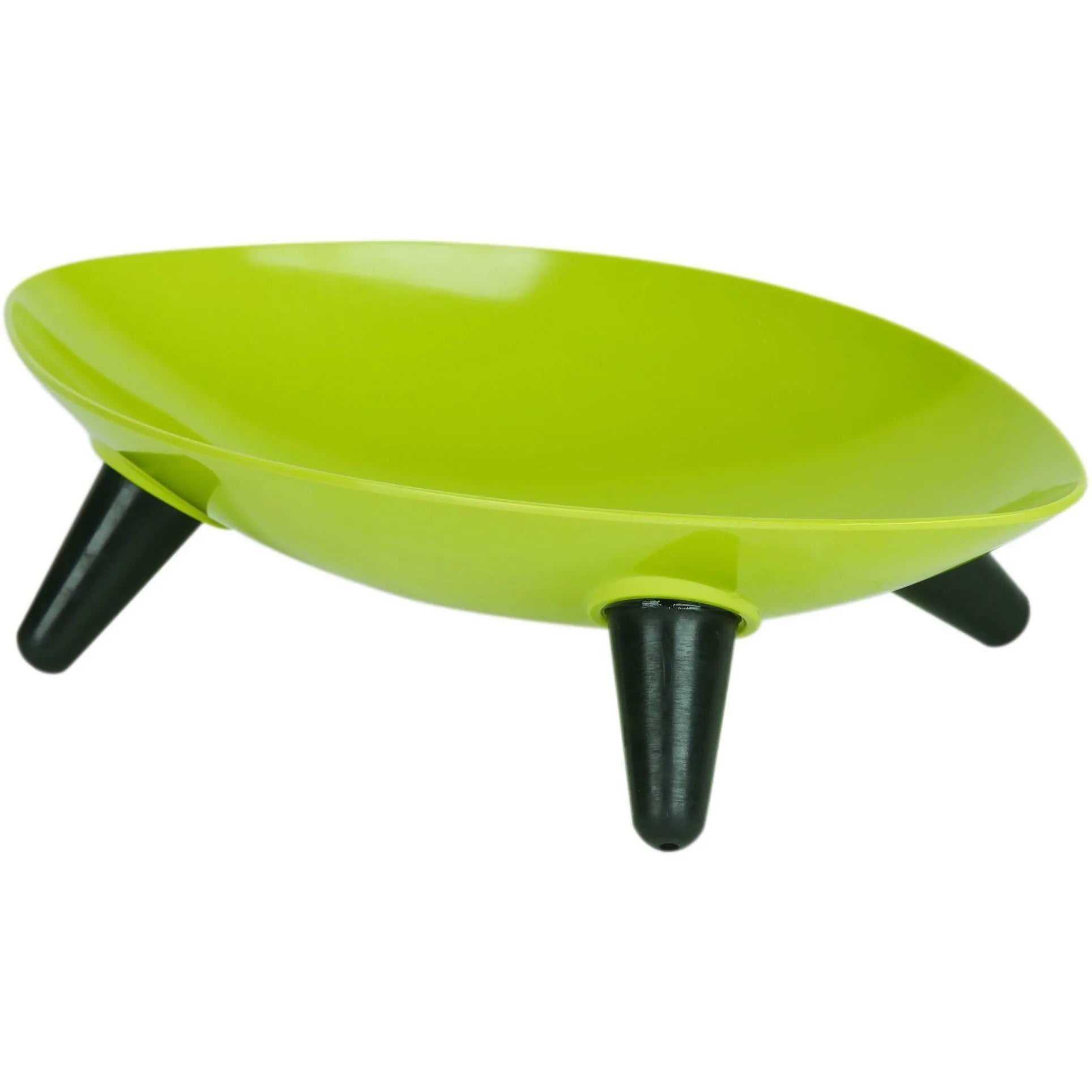 Couture Sculptured Melamine Pet Bowl by Purrfect Pet Kingdom® in medium size, available in vibrant orange, olive green, and classic black.