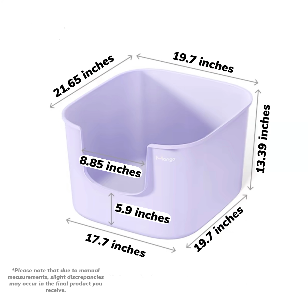 MangoPets covered litter box for multiple cats with dimensions for optimal fit in any space