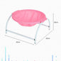 Purrfect Pet Kingdom Cozy Cat Lounger in pink with white metal frame measuring 43 by 43 centimeters