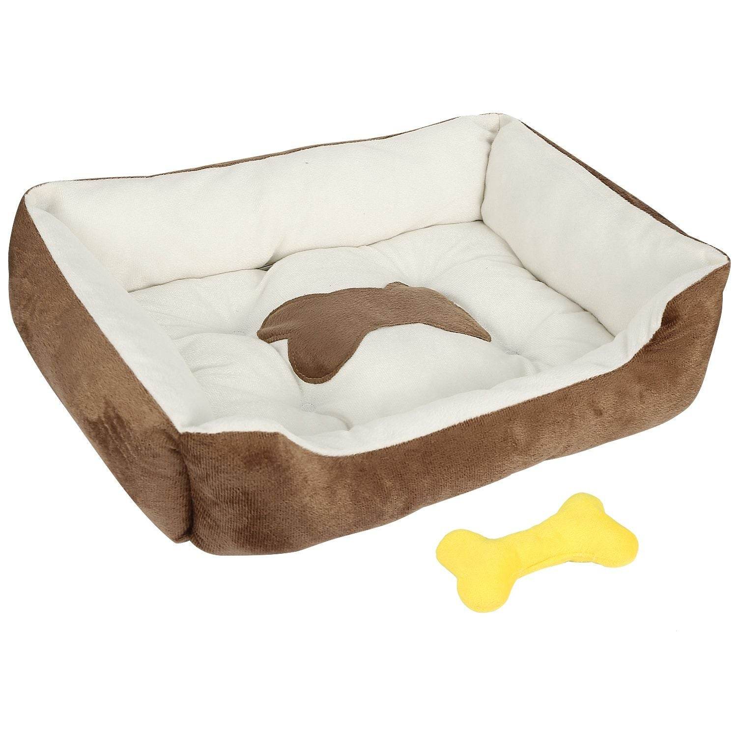 Purrfect Pet Kingdom Cozy Small Dog Bed for Winter S Brown Purrfect Pet Kingdom