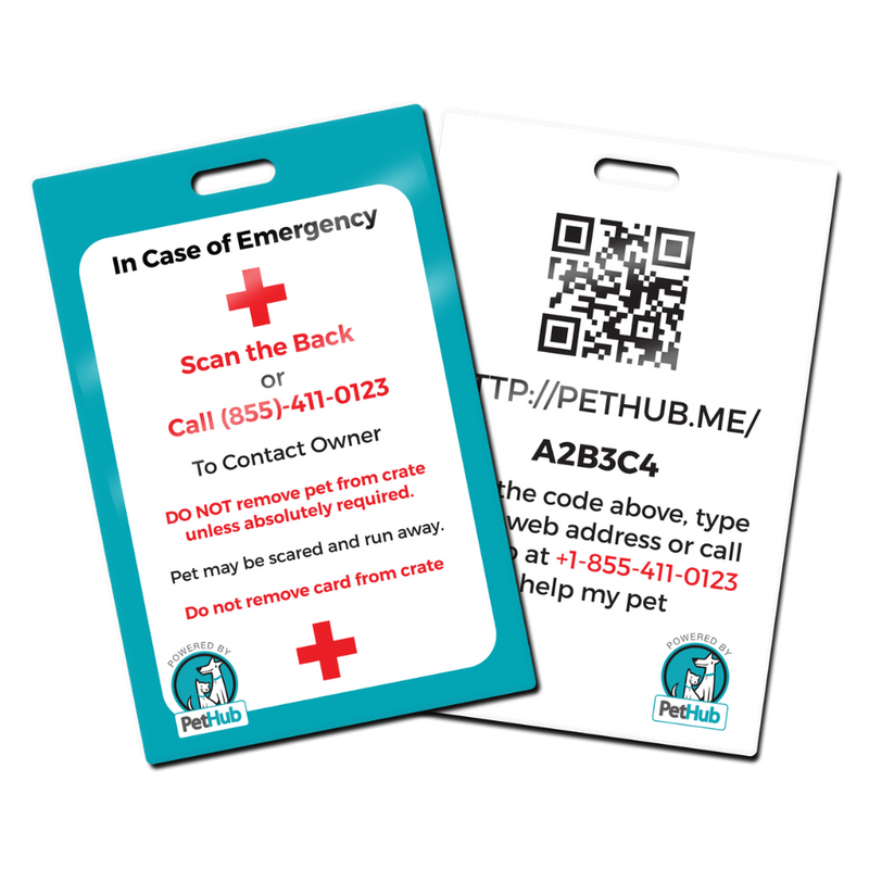 Qr Pet Identification Travel Crate Card - Purrfect Pet Kingdom