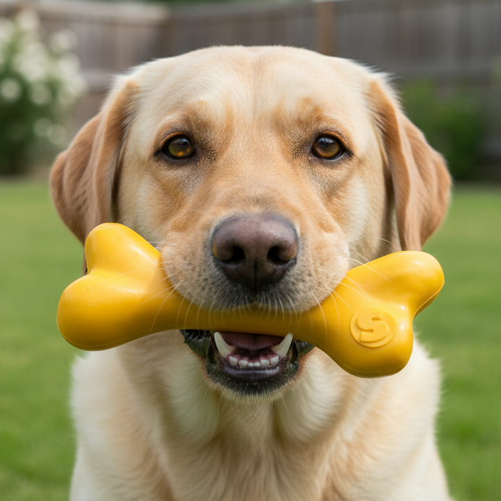 PUP-X Rubber Bone toy - Durable, Floats, Chew Toy for Large