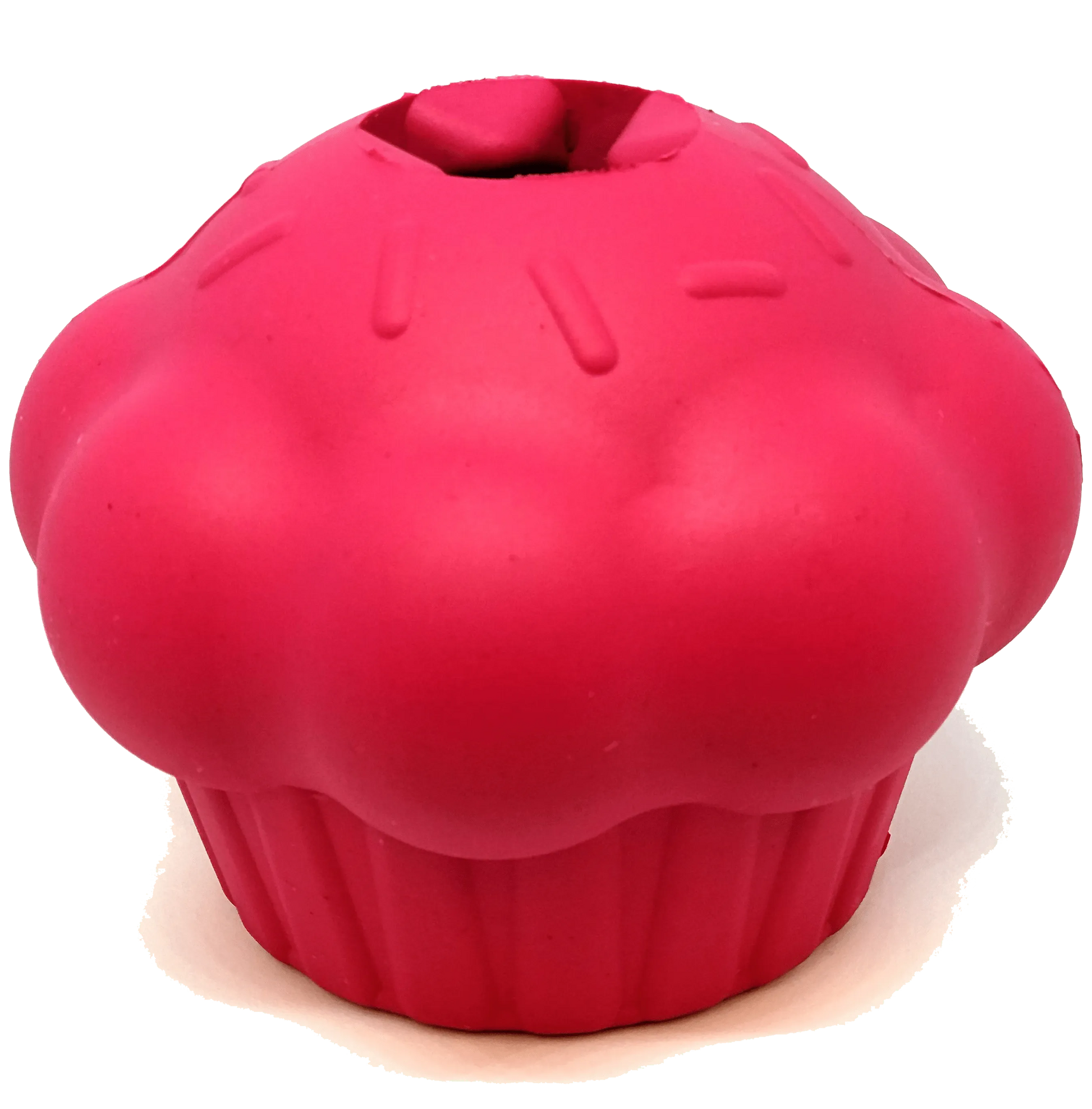 Durable rubber Cupcake eDispenser chew toy by SodaPup, available in large and medium sizes, perfect for dogs and treat dis...