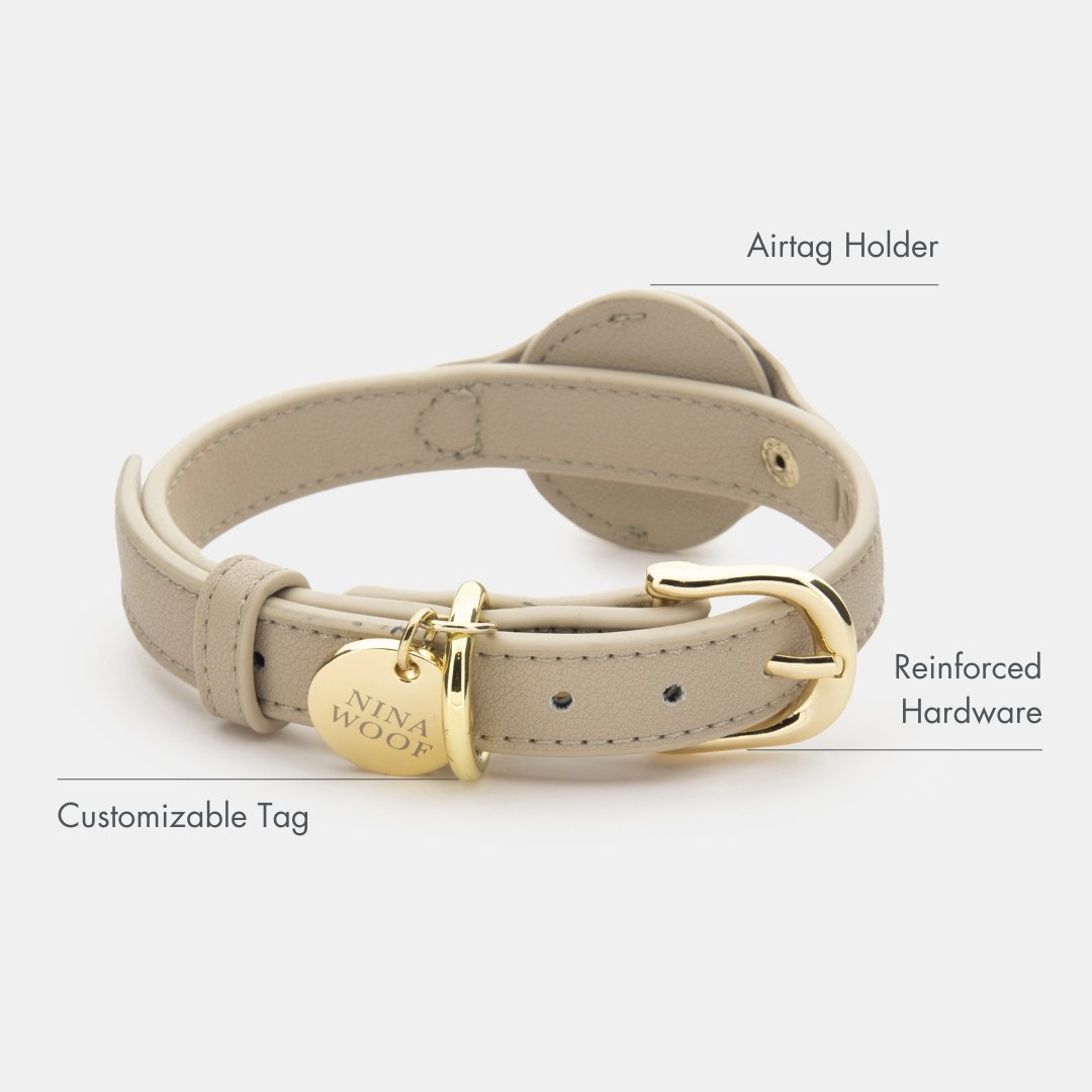 Collar - Air Tag Enabled - Vegan Leather - Cupertino