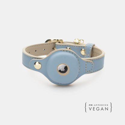 Cupertino Vegan Leather AirTag Dog Collar Durable Pet Gear