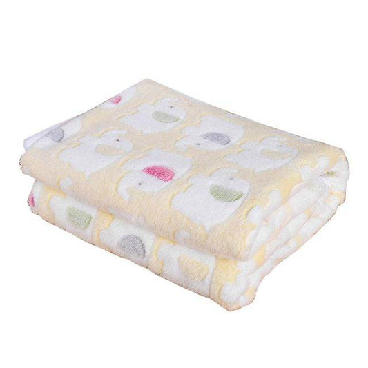 Purrfect Pet Kingdom cute dog and cat snuggle blanket with soft pastel animal patterns