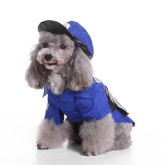 Purrfect Pet Kingdom Cute Dog Dress Up Outfits - Police Costume X-Small Blue Purrfect Pet Kingdom