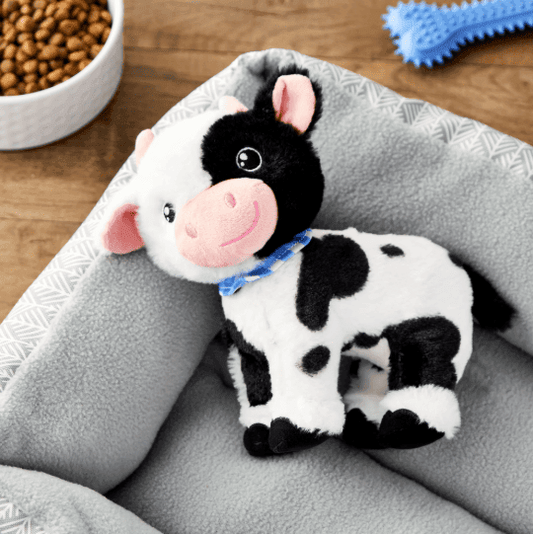 Purrfect Pet Kingdom Cute Stuffed Animal Dog Toy Plush Cow Chew Level 3 Purrfect Pet Kingdom