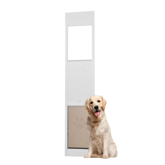 Dog Door for Sliding Glass Door 75 7/8"-80 11/16" Adjustable Height XL