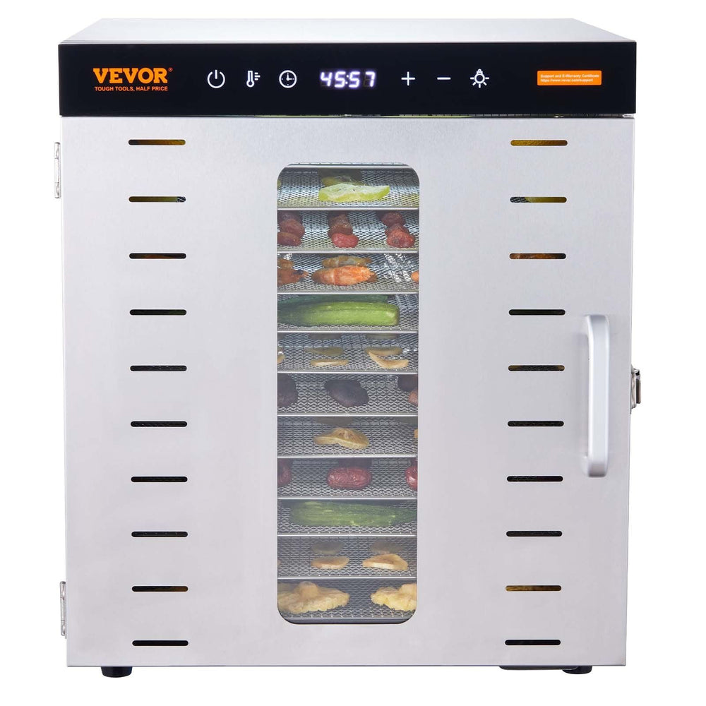 Food Dehydrator Machine, 10 Stainless Steel Trays, 1000W Electric Food Dryer with Digital Adjustable Timer & Temperature for Jerky, Herb, Meat, Beef, Fruit, Dog Treats and Vegetables