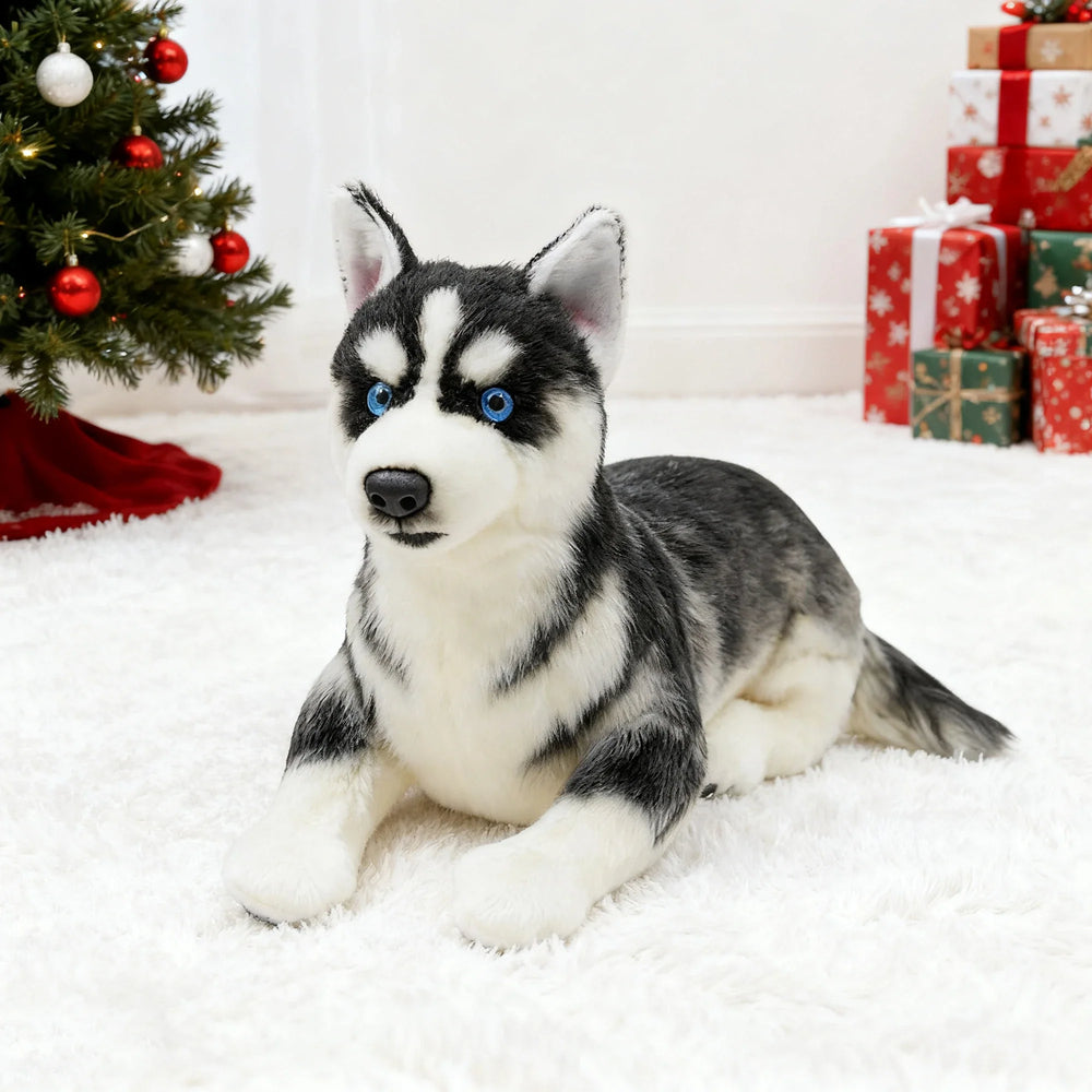 Husky Plush ? Realistic Dog Toy Gift for Pet Lovers