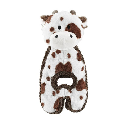 Cuddle Tugs Cow Plush Dog Toy