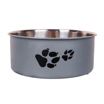 Stainless Steel Dog Bowl Large Capacity Anti-tumble Cat Bowl