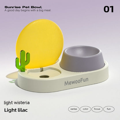 Ergonomic Dual Cat Bowl - Elevated Feeding for Neck Comfort