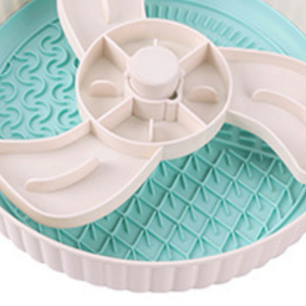 Pet Food Basin Rotating Game Board Anti-choke Silica Gel Pad