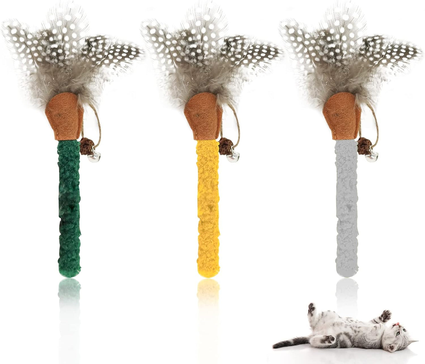 Cat Chew Sticks Catnip Chew Toys With Feather Funny Cat