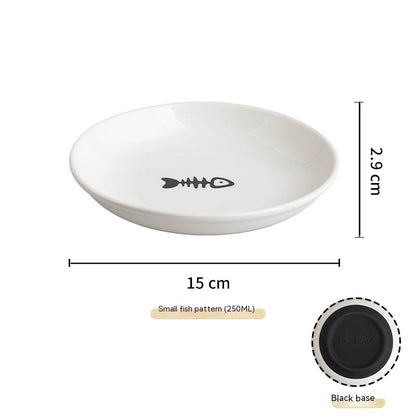 Silicone Non-slip Ceramic Cat Plate Pet