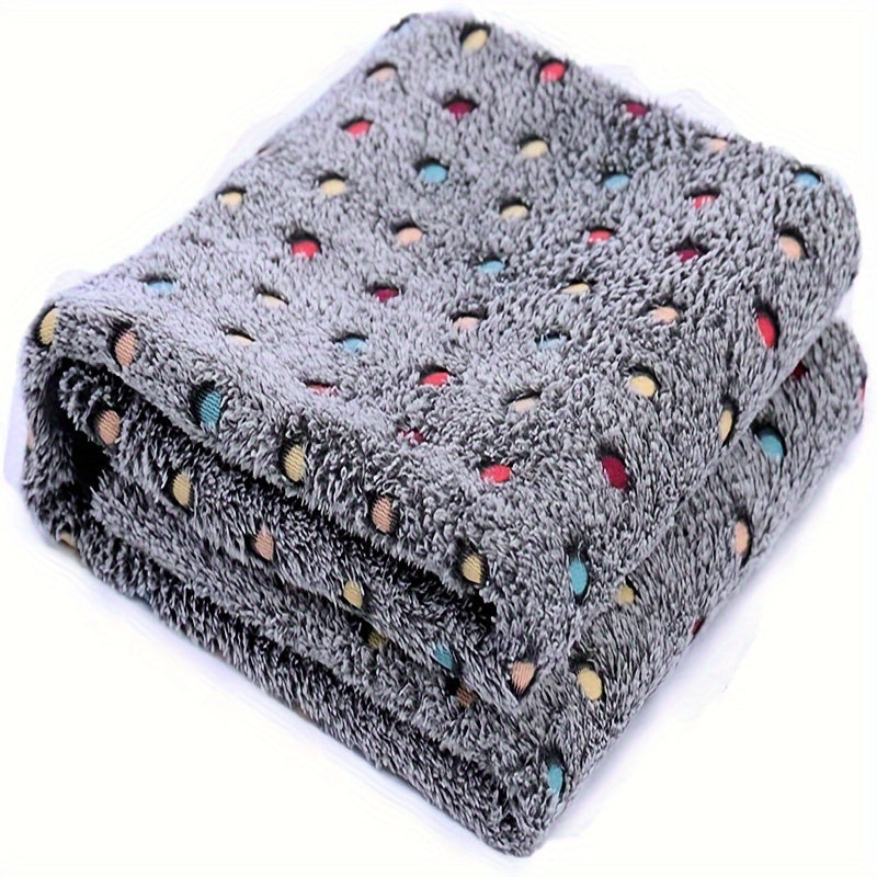 Pet Bed Blanket Coral Velvet Flannel Quilt Mat