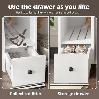 Cat Litter Box Enclosure, Indoor Hidden Cat Litter Box Furni