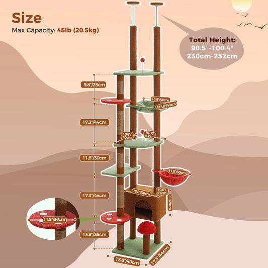 Floor-to-Ceiling Cat Tower - Ultimate Space-Maximizing Skyscraper 🏗️