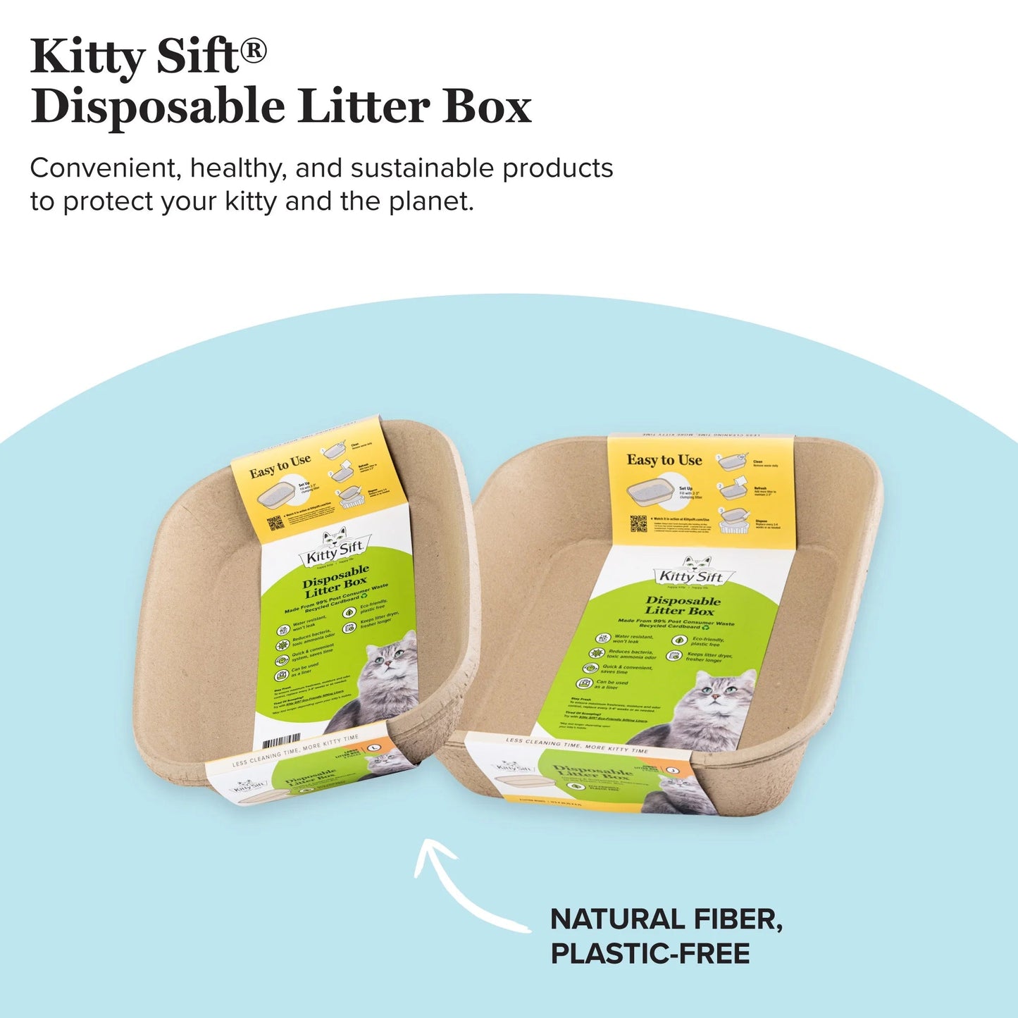 Disposable Cat Litter Box Eco-Friendly Recycled Cardboard