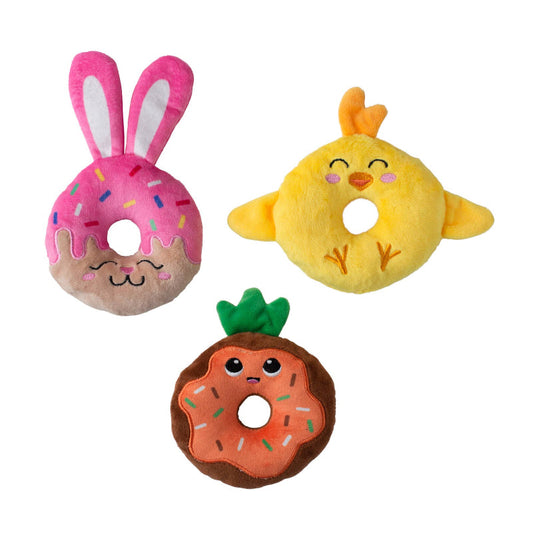 Easter Holey Donuts Small Dog Toy Set - 3 Pc