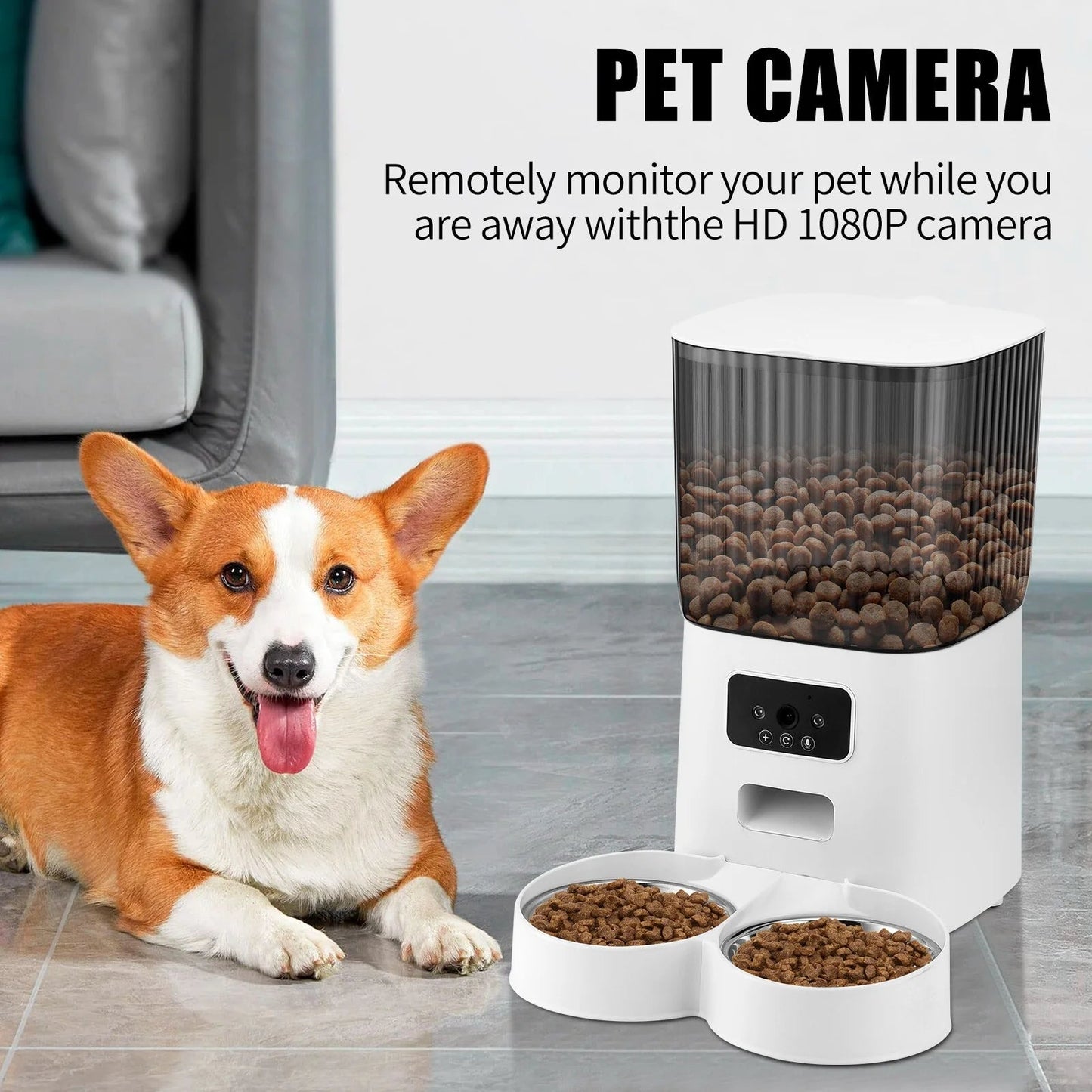 Automatic Pet Feeder Camera WiFi APP Control - 5L Smart 🤖