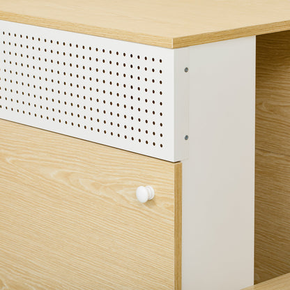 Furniture Style Multi-Use Natural Cat Litter Box House with