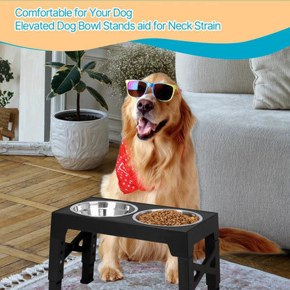 Elevated Dog Bowl Stand Stainless Steel Raised Feeder 🍽️