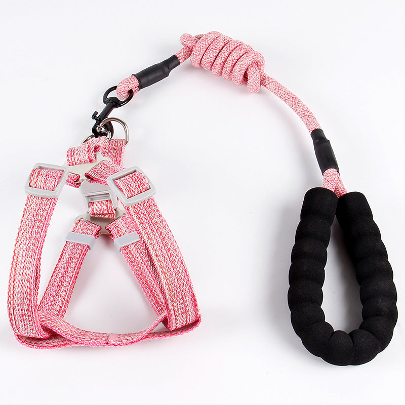 Nylon Pitted Fashion Pet Leash Dog Chest Strap Round Rope