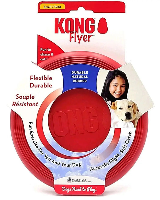 KONG Flexible Flyer SMALL Durable Rubber Frisbee Dog Fetch Toy 7.5"