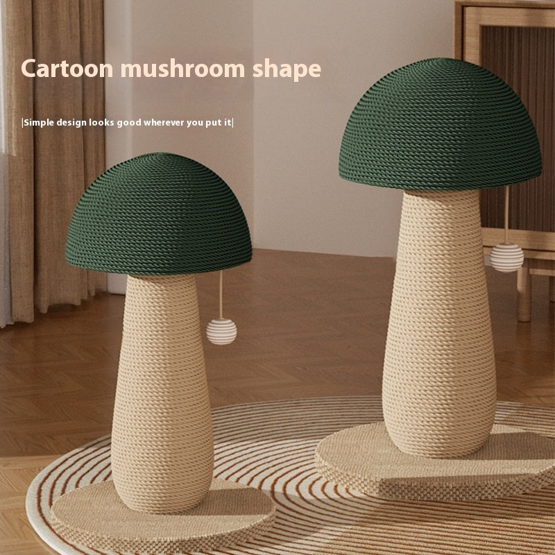 Sisal Scratching Pole Mushroom Cat Scratch Board