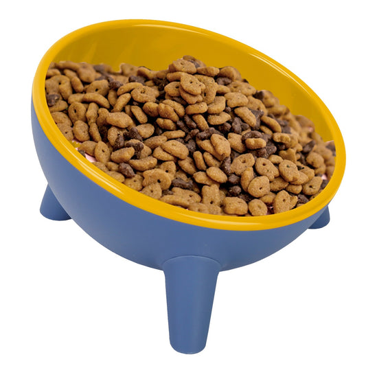 Raised Tilted Elevated Cat Food Bowl Pet Backflow Prevention Water Dish Feeding Bowl for Cats Small Dogs