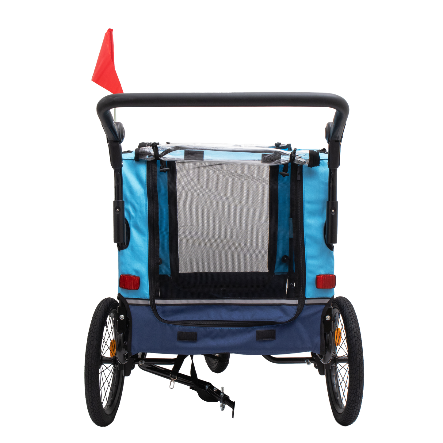 Heavy Duty Pet Stroller - Foldable Utility Bicycle Trailer