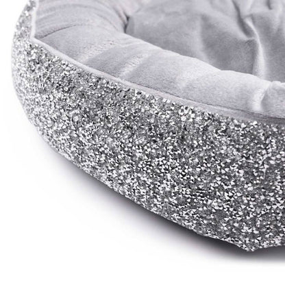 Rhinestone Round Pet Bed